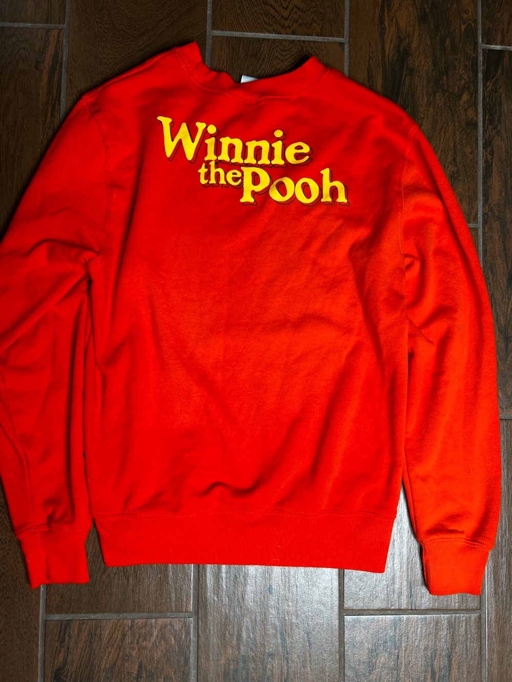 Disney Winnie The Pooh Red Printed Crewneck Sweater Womens Medium - Picture 4 of 5